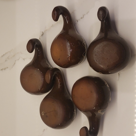 vintage Trojan Redware Pottery Decanter Set Ewer Pitcher five cups and plat - Picture 10 of 11